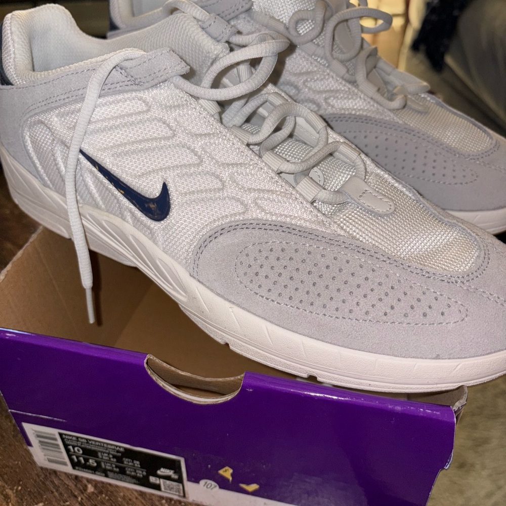 Nike Gray Athletic Shoes Mesh Design